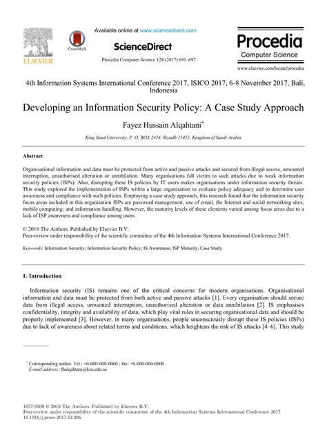 case study on information security management with examples