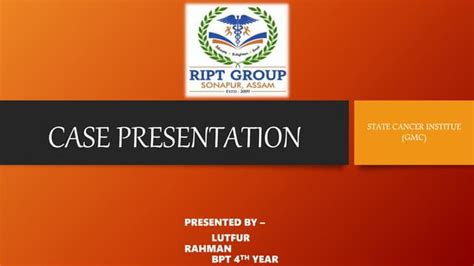 case study presentation example physiotherapy