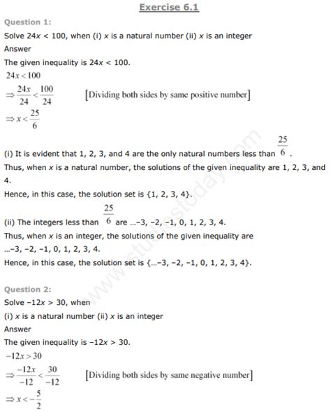 case study questions class 11 maths linear inequalities