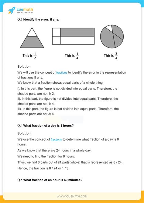 case study questions for class 6 maths fractions