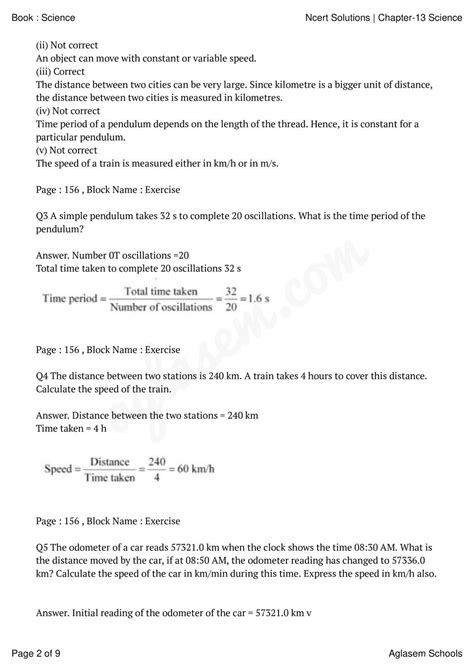 case study questions for class 7 science motion and time with answers