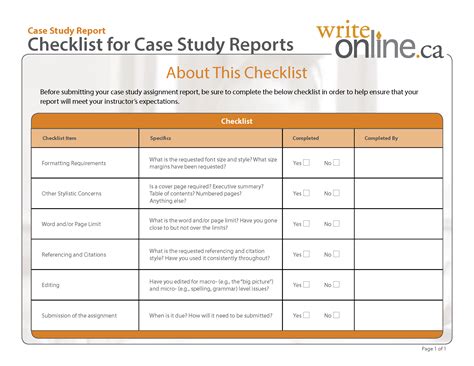 case study reporting guidelines