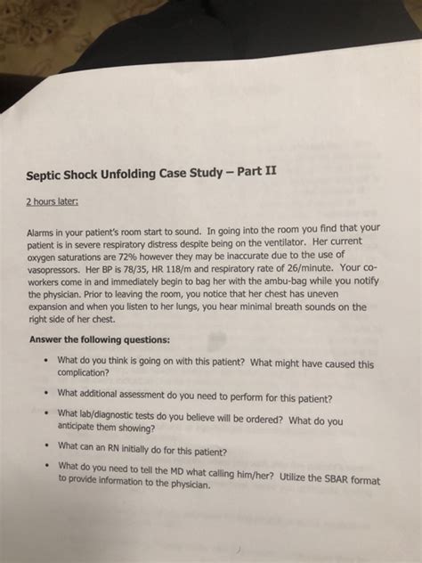 case study septic shock