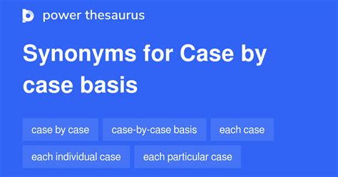 Case To Case Basis Other Term