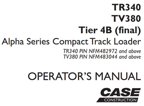 Case Tr340 Manual