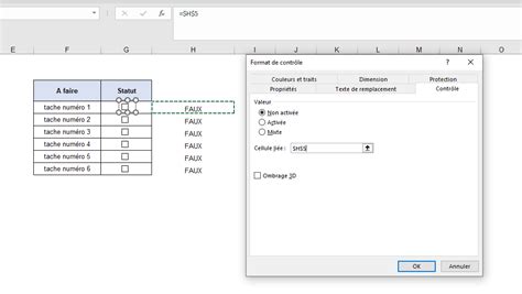 Case Vide Excel Formule