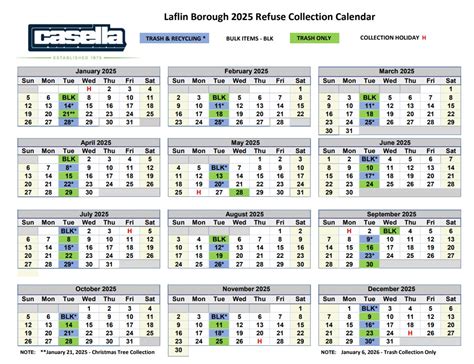 Casella Calendar 2025