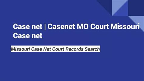 casenet mo courts litigant search