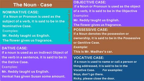 cases of nouns examples