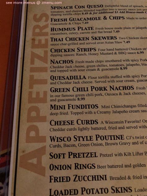 Casey Jones Grill Menu