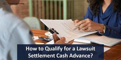 cash advance on lawsuit settlement