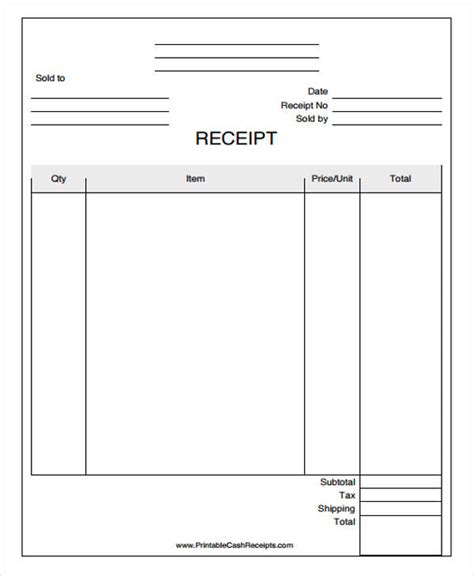 Cash Receipt Template to Use and Its Purposes