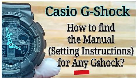 Casio Gshock User Manual
