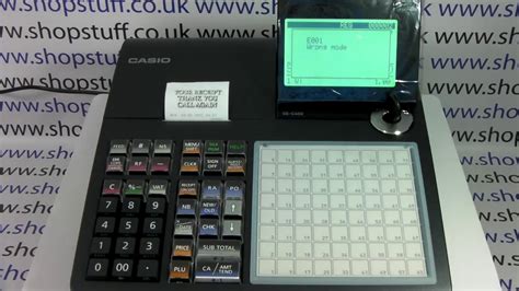 Casio Cash Register Error Code E001