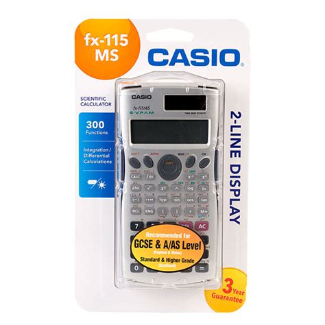 Casio FX115MS Scientific Calculator with SV.P.A.M., 2 way power
