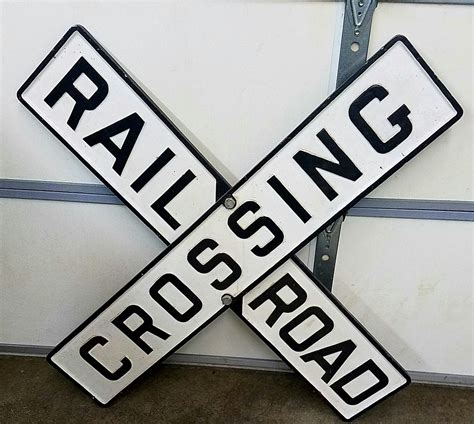 Railroad Crossing Cast Iron Sign