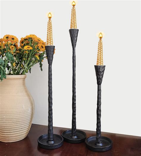 Cast Iron Candlestick Holders
