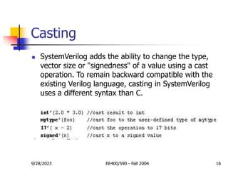 Cast Method Systemverilog