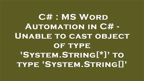 cast object to string c#