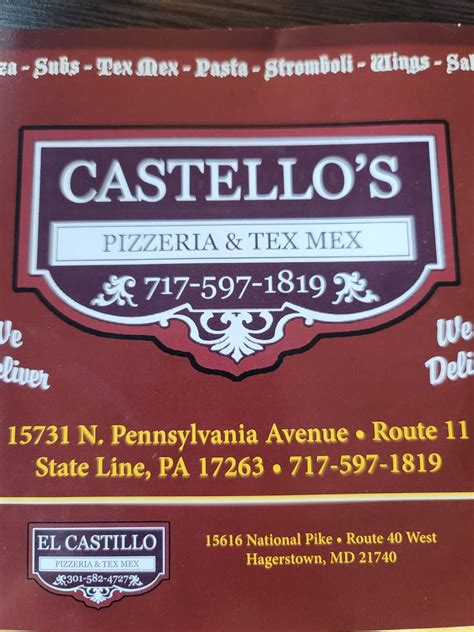 castello's restaurant state line