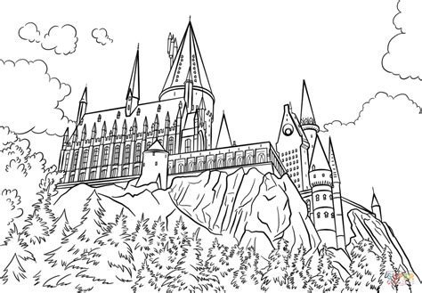 castello di hogwarts da colorare