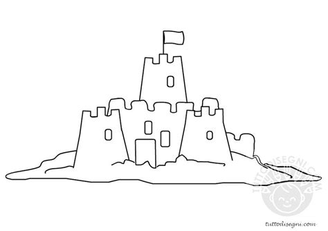 castello di sabbia da colorare