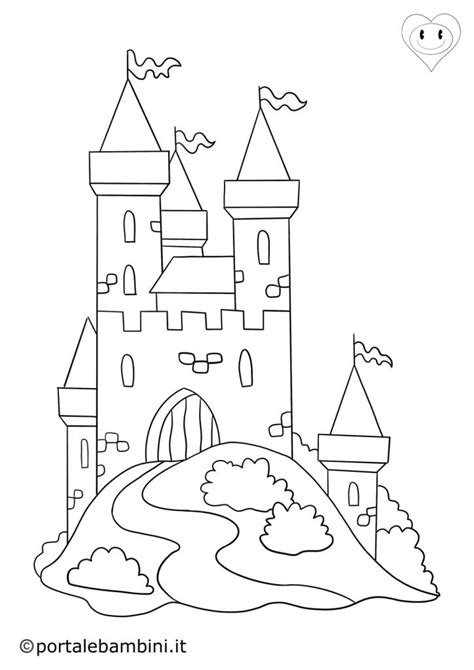 castello medievale da colorare