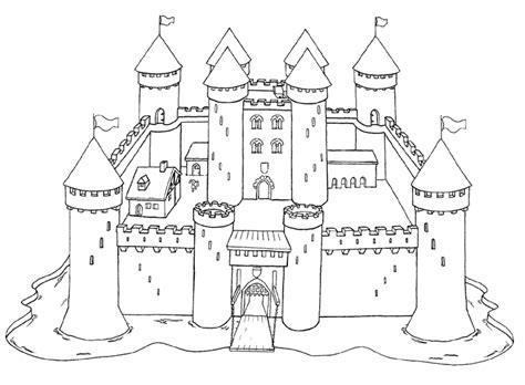 castello medievale disegno facile
