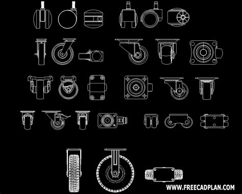 Caster Wheel Dwg