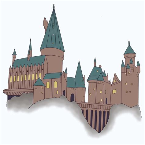 castillo de hogwarts dibujo