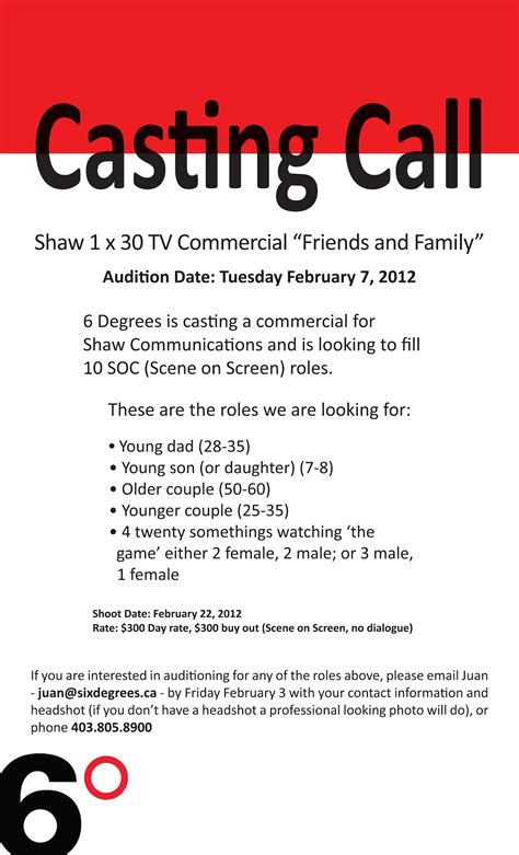 casting call 15