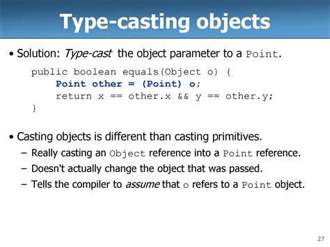 Casting Equals Method