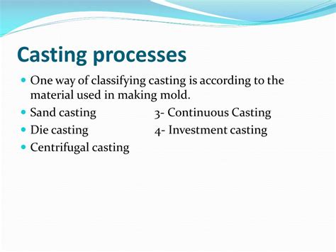 Casting Process Lecture Notes
