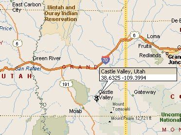 Castle Valley Utah Map