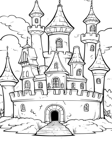 castle wall coloring page