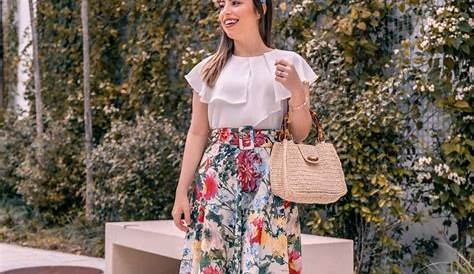 Outfit Ideas For Church, Floral Skirt, Modest fashion Outfit Ideas