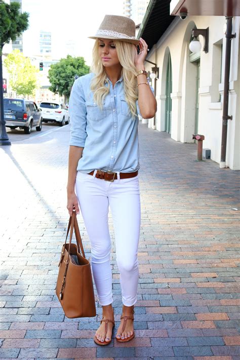Spring outfits with white jeans Fab Fashion Fix