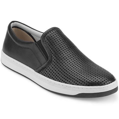 casual black slip on shoes for men