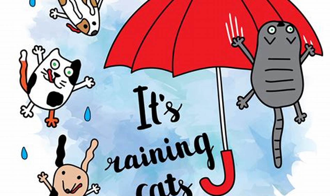 cat and dog rain idioms