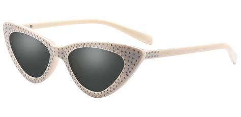 Tatiana Cat Eye Prescription Sunglasses Purple Frame With Gray Lenses