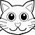 cat face coloring page