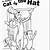 cat in the hat coloring pictures