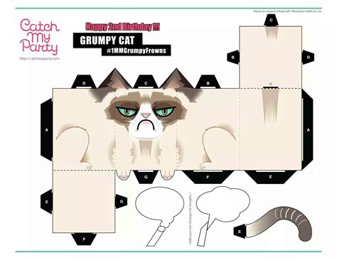 BuildaCat! Free Printable Halloween Paper Cat Template Craft