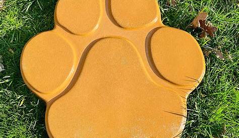 Cat Paw Concept on Carved Stones Stock Image - Image of icon