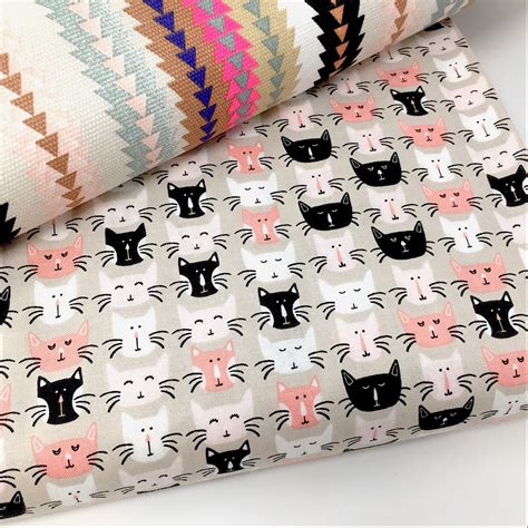 Cotton Rainbow Cats Kittens Pets Cotton Fabric Print by the Yard (CAT