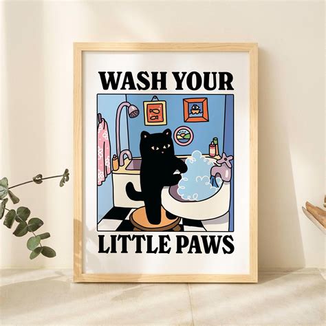 Cat Bathroom Poster