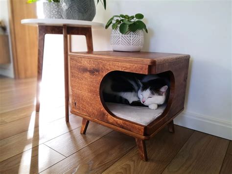 Cat Bed Made From End Table