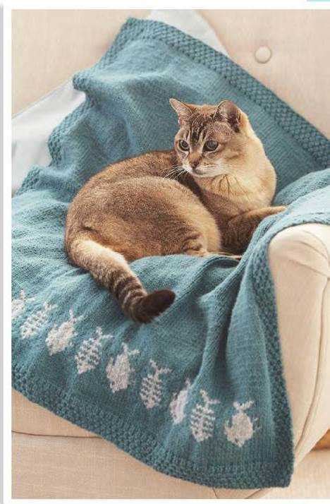 Cat Blanket Knitting Pattern Free