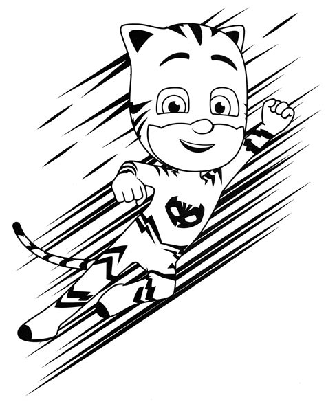 Cat Boy Coloring Page