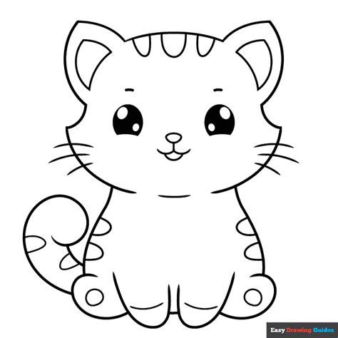 A colorful cartoon cat illustration, perfect for coloring.